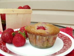 Strawberry Muffin by the Bluenose Baker